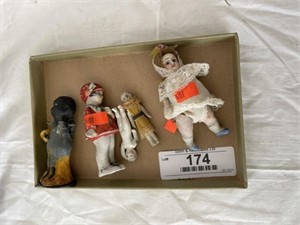 5- Miniature Porcelain Dolls