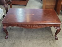 49" Horse Feet Vintage Inlaid Coffee Table