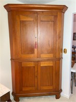 Ant. 7ft Early Farmhouse Corner Cabinet
