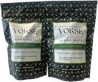 2-Bags Vokse Yerba Mate Unsmoked Natural Tea