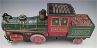 WESTER EXPRESS BATTERY OPERATED TIN TOY 1950 JAPAN