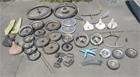 1950's-60's Tricycle/Bike Parts Including Wheels,