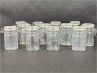 12 Hinge Lid Food Storage Jars