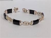 8" .925 Sterling Onyx Bracelet