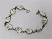 7" .925 Sterling Shiva Eye Beaded Bracelet