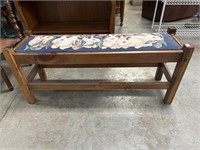Bench with Decorative Upholstered Cushion