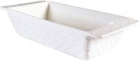 Classic White Ceramic Loaf Pan by CIROA  9" x 5"