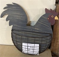 Wooden & Metal Rooster Wall Decor
