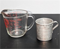 2 Pc. Vintage Measuring Cups