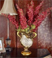 Old World Rose Crystal Vase