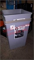 Three recycling bins