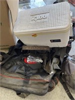 Igloo cooler, large duffel bag