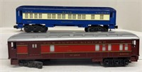 Lionel illuminated train cars 9539 and Chicago