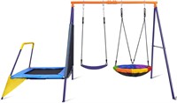 Swing Set for Backyard with Trampoline