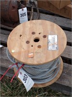 Spool of 3/8" wire cable