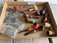 Vintage Tobacco Pipes and Belt Buckles  RWH