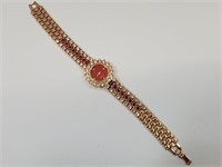 Gorgeous Red Crystal Fashion Watch Working New