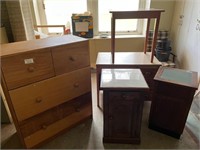 Five Vintage Pieces including Chest, Two