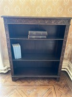 Victorian Oak Jacobean Style Open Bookcase