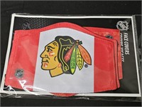 3 different Chicago Blackhawks face mask covers