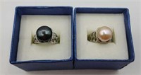 Well Made Costume Faux Pearl Rings Size 6 And 7
