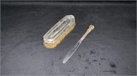 Sterling Old Masters Knife and Sterling Brush