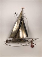 Curtis C. Jere Metal Boat Sculpture