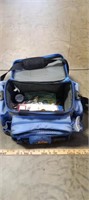 Fishing Tackle Bag With Assorted Supplies.