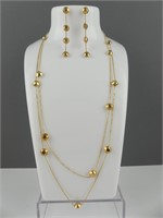 10K GOLD NECKLACE W/EARRINGS