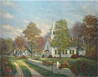 Serenity Chapel Art Print by Kinkade Studios