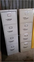 (2) Tall Grey Filing Cabinets