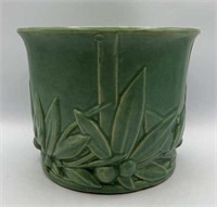 VTG McCoy Pottery Green Leaf Pattern Planter Bowl