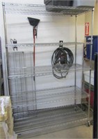 7.5ft' Tall x 5ft Wide Rolling Metal Rack