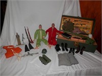 G I Joe Action Figures w/GI Joe wood box