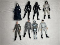 Eight 1990s Star Wars Imperial army action figures