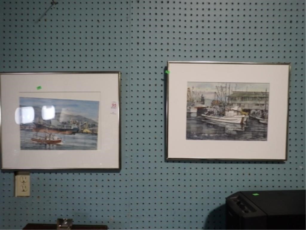 2 KEN GIBSON BOAT SCENE W/Cs 20x16