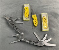 Multi-Tool & (3) Mini Pocket Knives