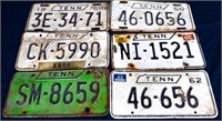 Lot of 6 vintage TN license plates