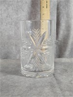 WATERFORD SNOW CRYSTALS 6" PILLAR HURRICANE VASE