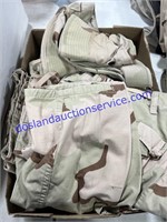 US Army Desert Camouflage Pants (3) And Hats (3)