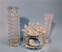 Glass Flower Trinket Box - Vintage Bud Vases