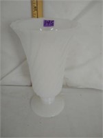 E.O. Brody 9" milk glass vase
