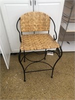Wicker and metal chair #255