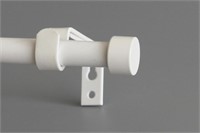 FURNISHLAND, GLOSSY WHITE ADJUSTABLE CURTAIN ROD