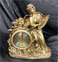 DECORATIVE ANGEL CLOCK / TABLE TOP / NIB