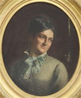 FRAMED OIL ON CANVAS PAINTING PORTRAIT OF A LADY