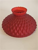 VTG FENTON RUBY RED QUILTED DIAMOND SATIN GLASS
