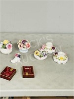 assorted china ornaments - floral