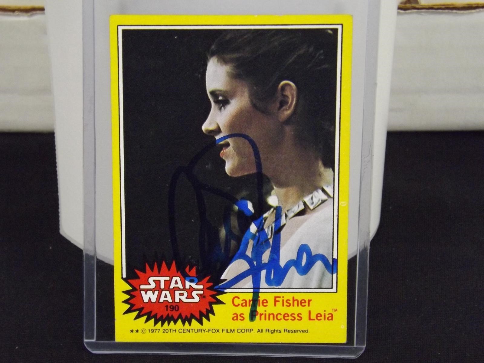 1977 TOPPS CARRIE FISHER AUTOGRAPH COA