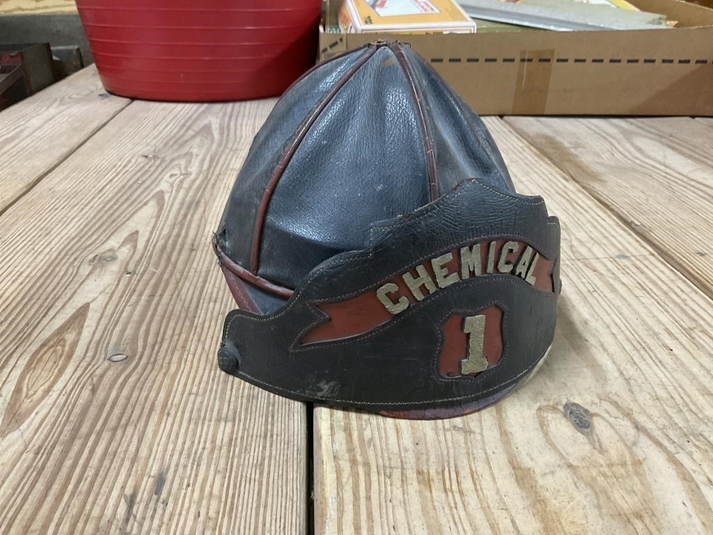 Vintage Leather Fireman’s Hat